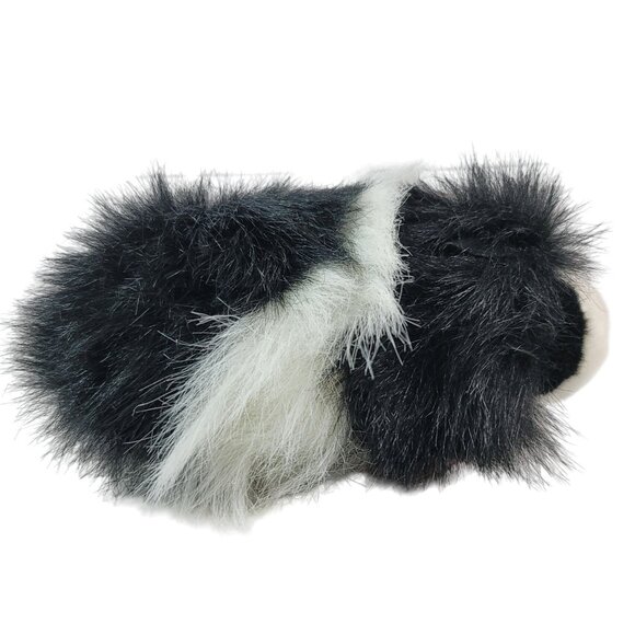 Douglas Cuddle Toys Guinea Pig Plush Black White 9" Angora Realistic #4112 2018 - Picture 6 of 11